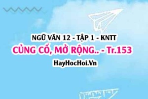 Soạn bài Củng cố, mở rộng trang 153 Ngữ văn lớp 12 tập 1 Kết nối tri thức